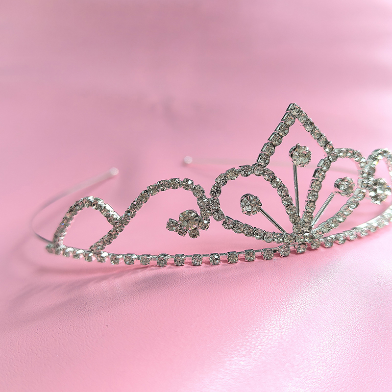 Women'S Wedding Accessories - Zilverkleurige strass bruidskroon luxe kristallen tiara