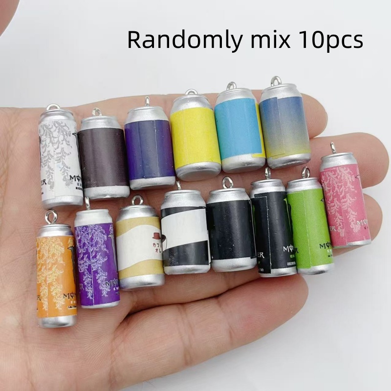 Women'S Key Accessories - 10 stuks mini simulatie drankblikjes hars