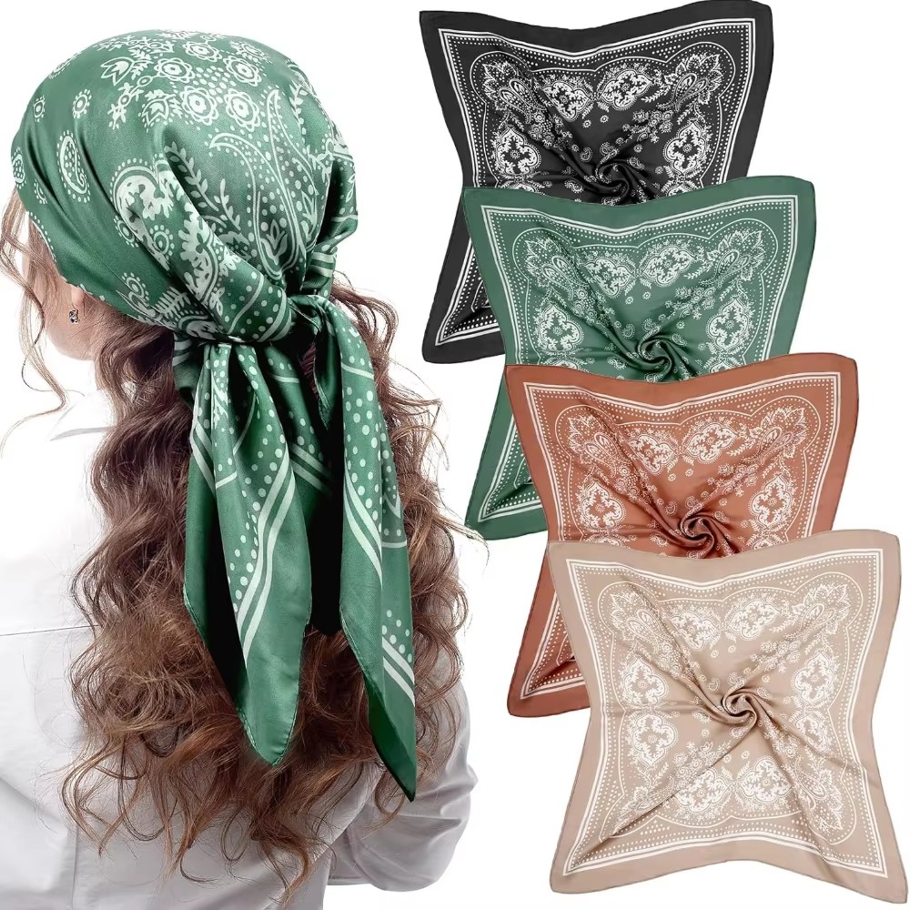 Women Accessories Brands - Luxe Merk Zijde Vierkante Paisley Sjaal