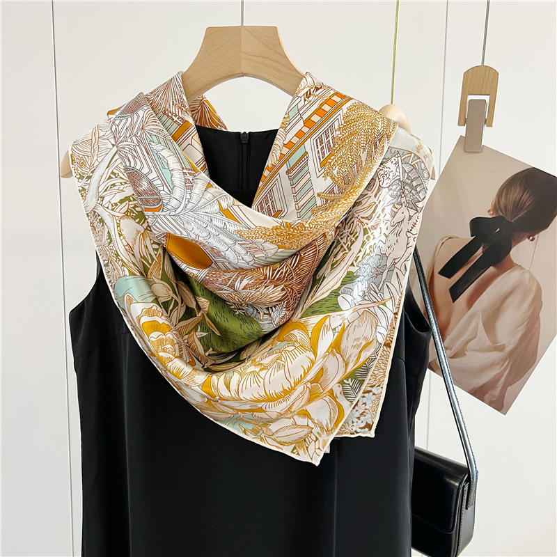 Satijnen zijden sjaal 110 cm m - Women Accessories Brands recensie en prijs